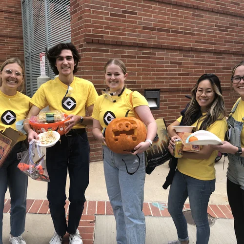 Group showing jack-o-lantern