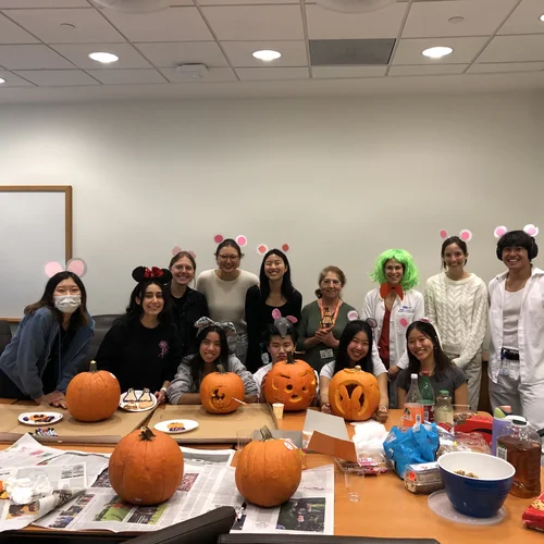 Group showing jack-o-lanterns with mouse ears