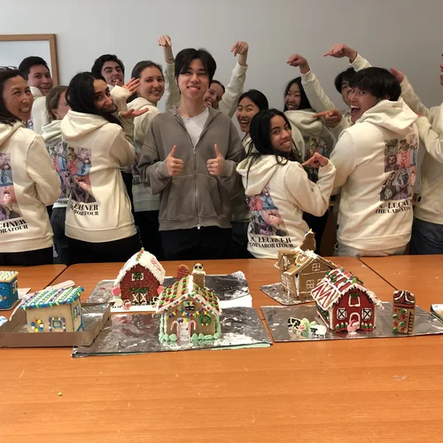 Group showing lab merch