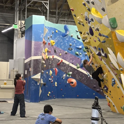 Niki and Madison climbing