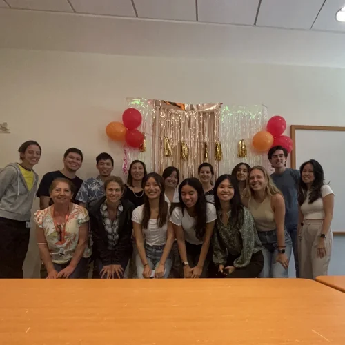 Lab members posing as a group